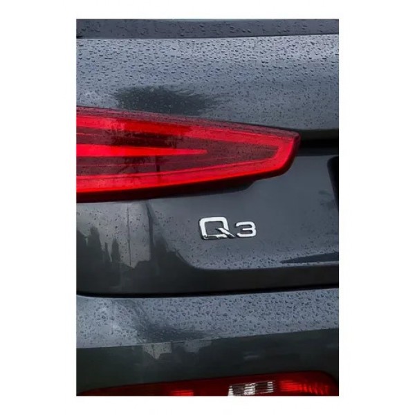 Emblema Cromado Audi Q3 Tampa Traseira Porta Malas Siglas Cromado