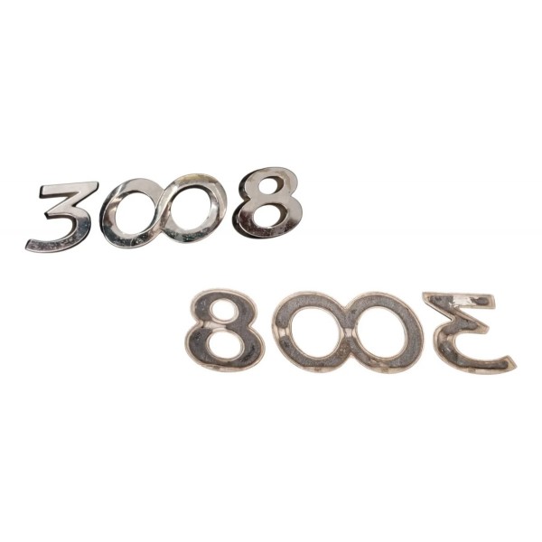 Emblema Letreiro Tampa Traseira Peugeot 3008 2013 Cromado