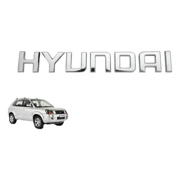 Emblema Letreiro Hyundai Tucson 2006 A 2013 2014 Cromado Cromado