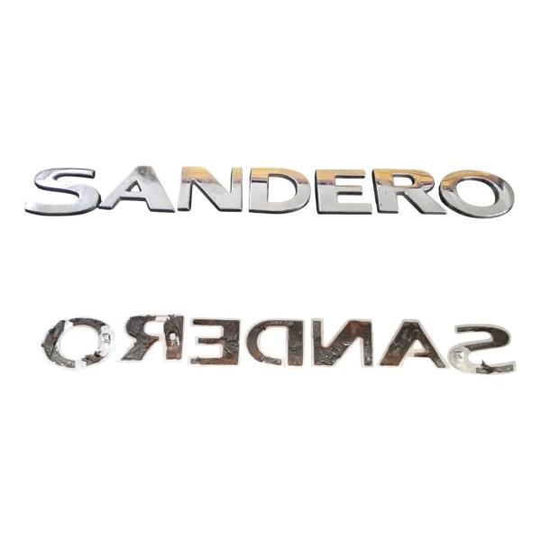 Letreiro Do Porta Malas Renault Sandero 2012 A 2020 Cromado Cromado