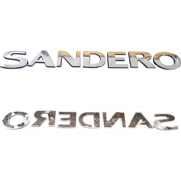 Letreiro Do Porta Malas Renault Sandero 2012 A 2020 Cromado Cromado