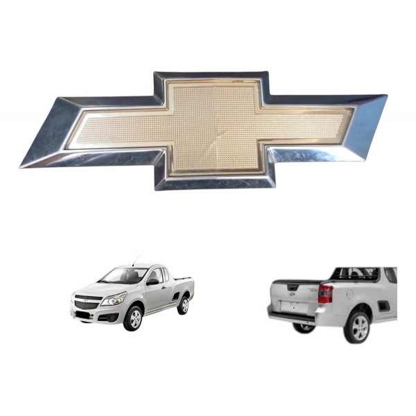 Emblema Chevrolet Dourado Traseiro Montana 2012 A 2016 Dourado