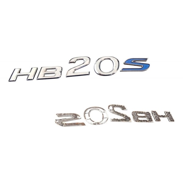 Emblema Letreiro Porta Malas Hb20-s 2014 Em Diante Cromado Cromado