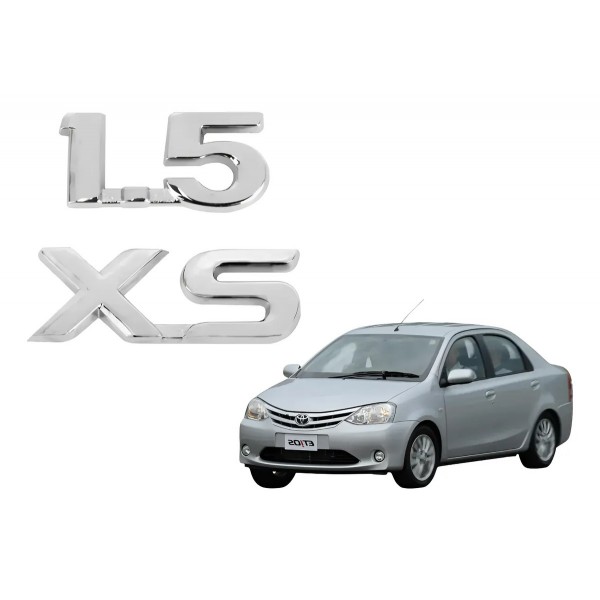 Emblemas 1.5 Xs Do Toyota Etios 2012 2013 2014 2015 2016 Cromado