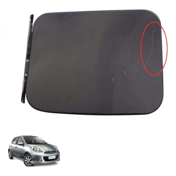 Portinhola Tanque Combustível Nissan March 2015 2016 2019 Preto 2014