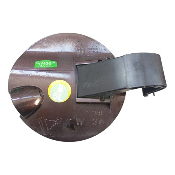 Tampa Portinhola Tanque Peugeot 208 2013 Até 2020 Original Marrom-escuro 2017