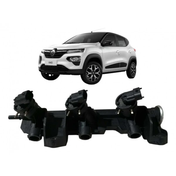 Flauta Bico Injetor Renault Kwid 3cc 1.0 12v 175207954r
