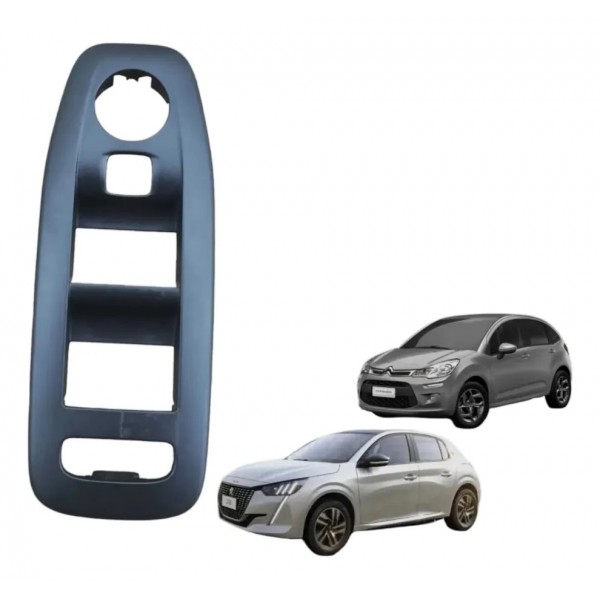 Moldura Comando Vidro Eletrico Peugeot 208 C3 2013 2014