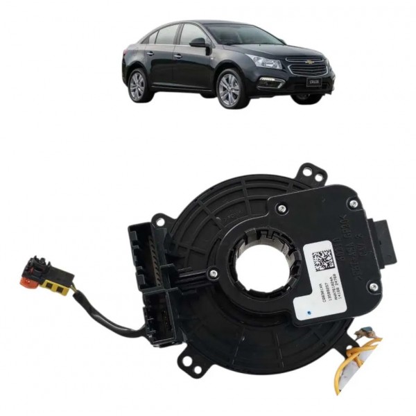 Cinta Airbag Volante Direção Hard Disk Chevrolet Cruze 2015 Preto