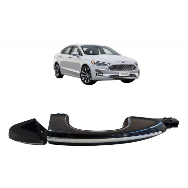Macaneta Externa Traseira Direita Ford Fusion 2017 2018 2019 Preto Traseira