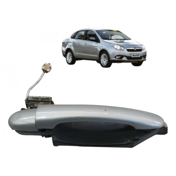 Maçaneta Porta Fiat Gran Siena 2012 A 2021 Traseira Direita Prateado Traseira