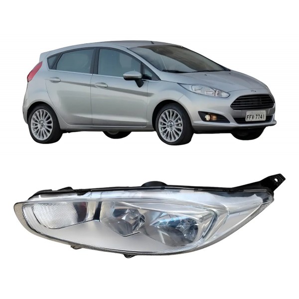 Farol Esquerdo New Fiesta 2013 2014 2015 A 2019 Detalhes  Esquerdo/motorista