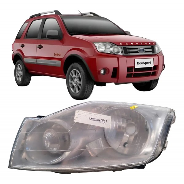 Farol Esquerdo Ford Ecosport 2009 2010 2011 2012 Detalhes Esquerdo/motorista