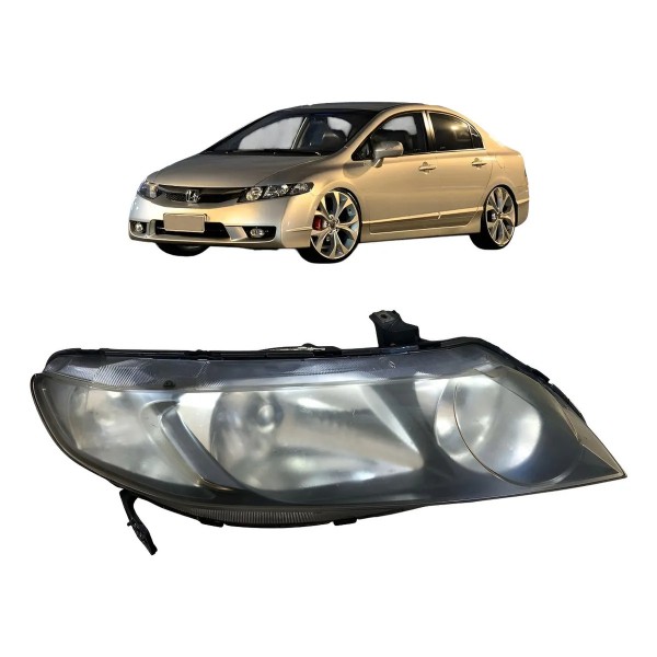 Farol Direito Honda Civic 2007 2008 2009 A  2011 Detalhes Direito/passageiro