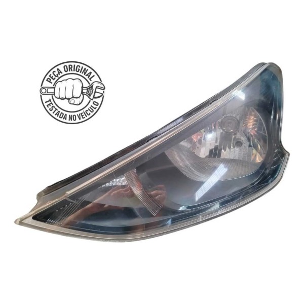 Farol Esquerdo Hyundai Hb20 Evoluti C/masc Negr Detalhe Esquerdo/motorista