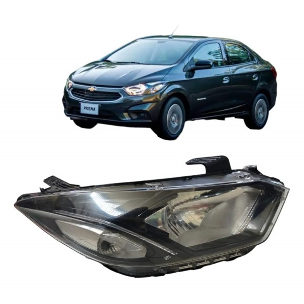 Farol Direito Onix Prisma C/ Led  2017 2018 2019 Detalhe Direito/passageiro