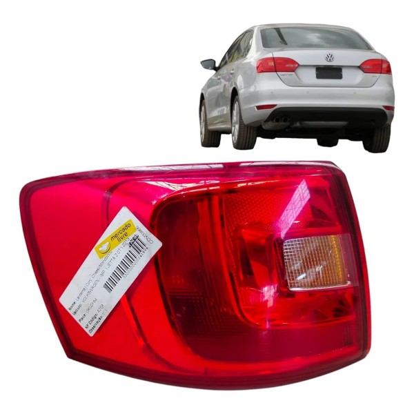 Lanterna Traseira Esquerdo Vw Jetta 2011 2012 2013 Detalhe Esquerdo/motorista Vermelho