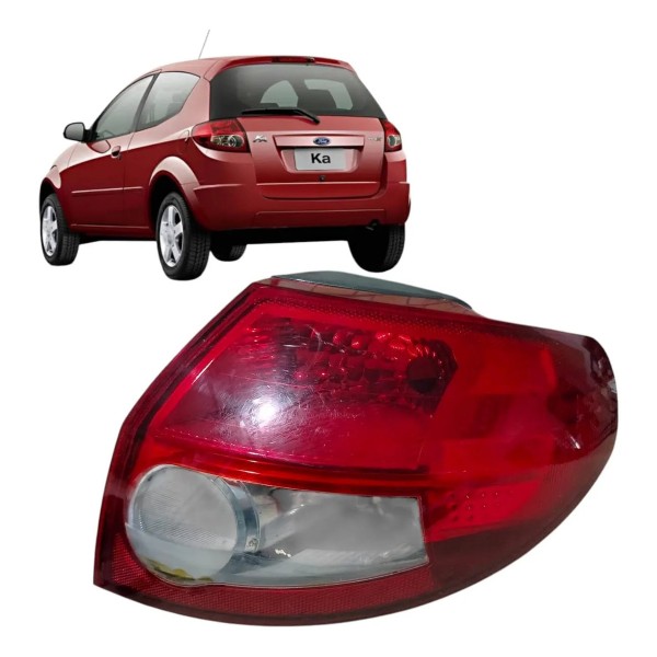Lanterna Direita Ford Ka 2008 2009 2010 2011 2012 Detalhe Direito/passageiro Vermelho