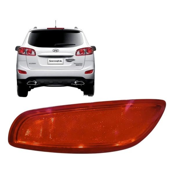 Refletor Olho Gato Direito Hyundai Santa Fé 2010 2011 2012 Vermelho