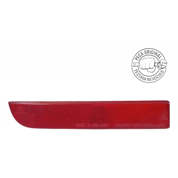 Refletor Olho Gato Esquerdo Mitsubishi Lancer 2011 Ate 2019 Vermelho