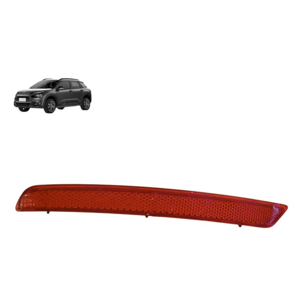 Refletor Olho De Gato Esquerdo Citroen C4 Cactus 2019 2020 Vermelho