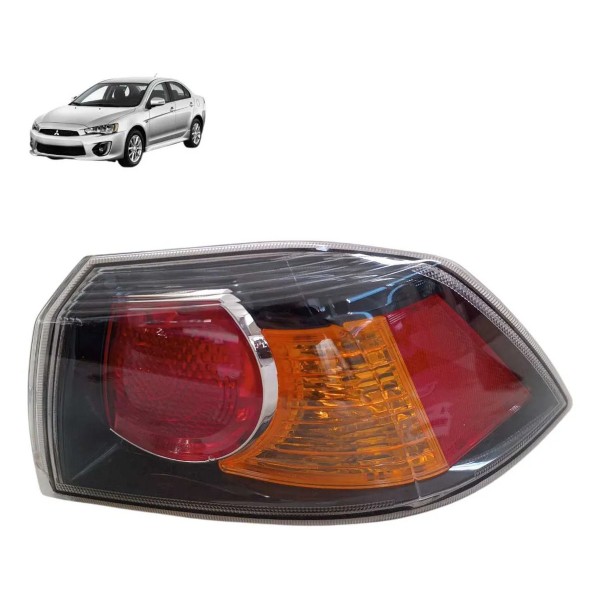 Lanterna Direita Mitsubishi Lancer 2012 2013 A 2016 Detalhe  Direito/passageiro Vermelho