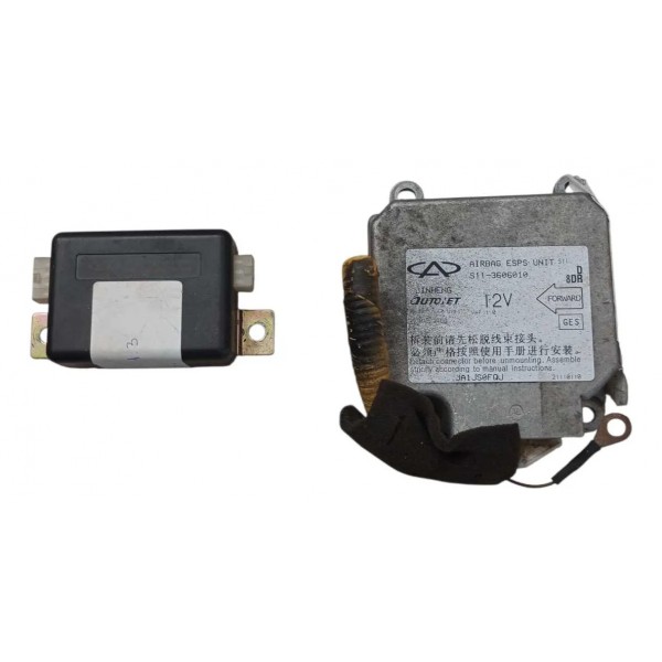 Kit Conjunto Airbag Original Chery Qq 2011 2012 2013 Preto