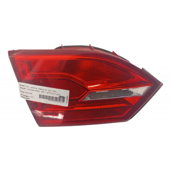 Lanterna Esquerda Aplique Porta Mala Vw Jetta 2011 2015 Orig Esquerdo/motorista Vermelho